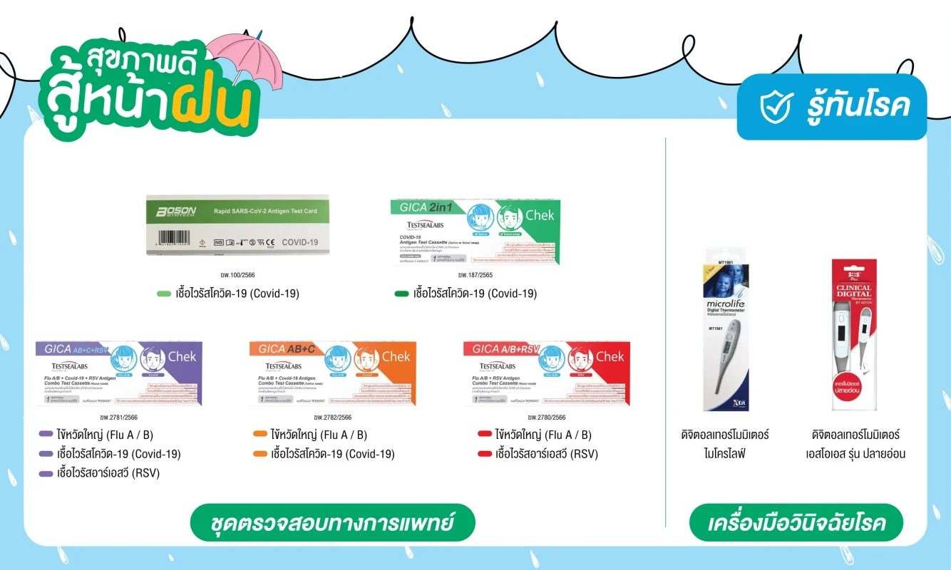 สุขภาพดีสู้หน้าฝน ไปกับสินค้ากลุ่ม รู้ทันโรค