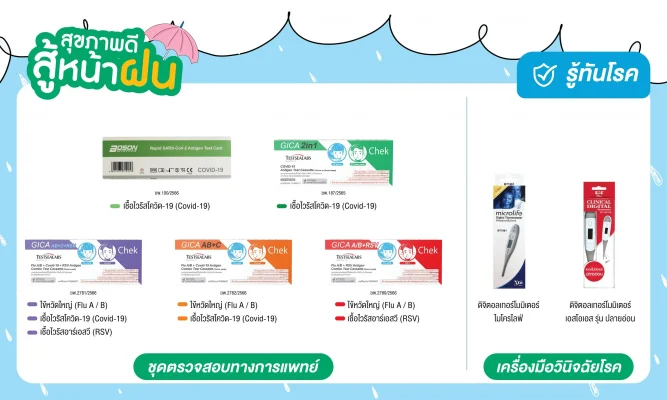 สุขภาพดีสู้หน้าฝน ไปกับสินค้ากลุ่ม รู้ทันโรค