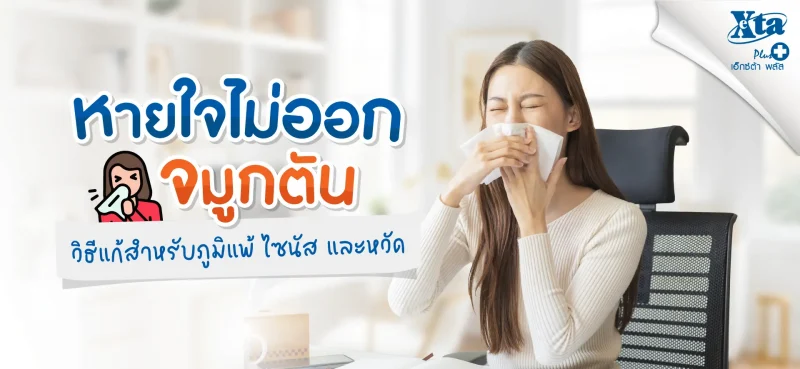 หายใจไม่ออกจมูกตัน วิธีแก้ สำหรับภูมิแพ้ ไซนัส และหวัด eXta Plus